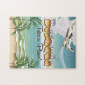 Bermuda neem een vliegtuig reisposter legpuzzel (Horizontaal)