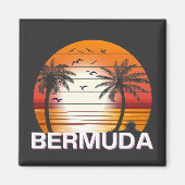 Bermuda  Palm Trees Summer Beach Magneet (Voorkant)