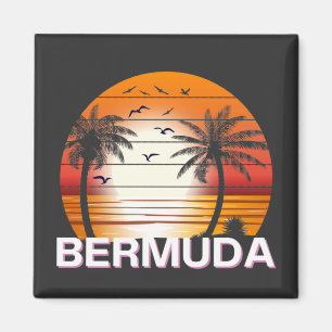 Bermuda  Palm Trees Summer Beach Magneet