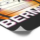 Bermuda  Palm Trees Summer Beach Poster (Hoek)