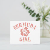 Bermuda Pink Girl Briefkaart (Staand voorkant)
