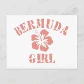 Bermuda Pink Girl Briefkaart (Voorkant)