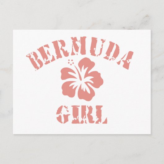 Bermuda Pink Girl Briefkaart (Voorkant)