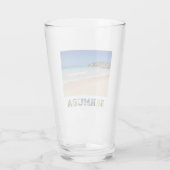 Bermuda Pink Sand Beach Hoefijzer Bay Beer Pint Glas (Achterkant)