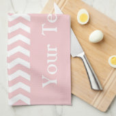 Bermuda Pink Wave Chevron aanpasbaar Theedoek (Quarter Fold)