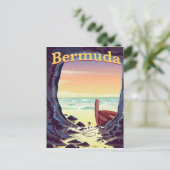Bermuda Piraten Grot reisposter Briefkaart (Staand voorkant)