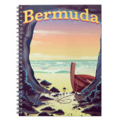 Bermuda Piratengrot reisposter Notitieboek (Voorkant)
