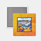 Bermuda Pop Art Magneet (Voorkant / Achterkant)