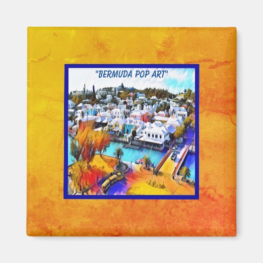 Bermuda Pop Art Magneet (Voorkant)