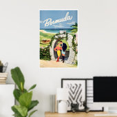 Bermuda Reisposter Kunst Thuis Vintage Print (Thuiskantoor)