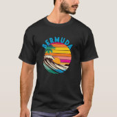 Bermuda Retro 1980s Style Beach T-shirt (Voorkant)