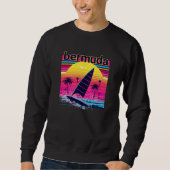 Bermuda Retro 80s Style Souvenir Beach Trui (Voorkant)