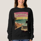 Bermuda Retro Beach Vacation Graphics Bermuda Surf Trui (Voorkant)