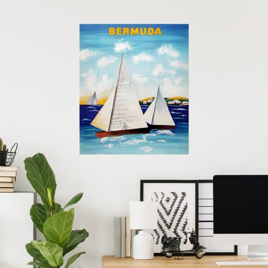 Bermuda Retro Poster (Thuiskantoor)