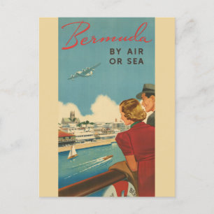 Bermuda Retro Toerisme Reclame Reizen Briefkaart