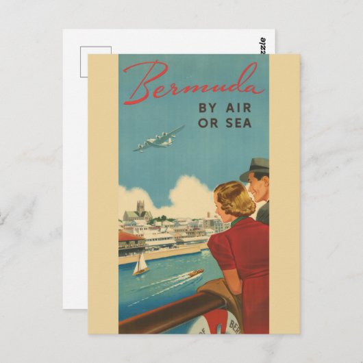 Bermuda Retro Toerisme Reclame Reizen Briefkaart (Voorkant / Achterkant)
