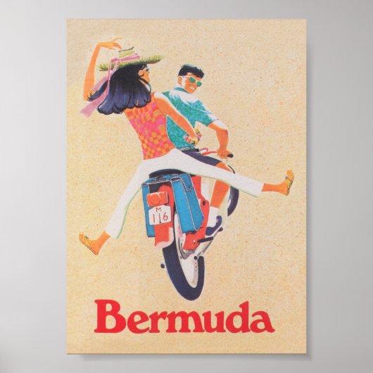 Bermuda Retro Vintage Travel Poster (Voorkant)