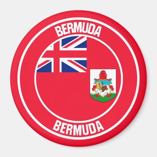 Bermuda Rond Embleem Magneet (Voorkant)