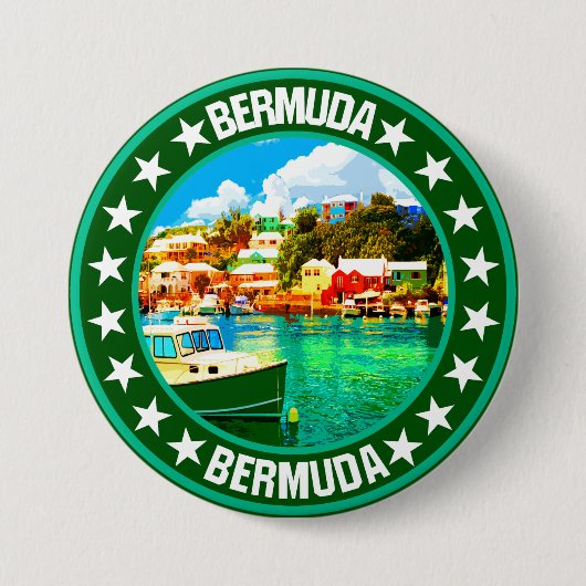 Bermuda Ronde Button 7,6 Cm (Voorkant)
