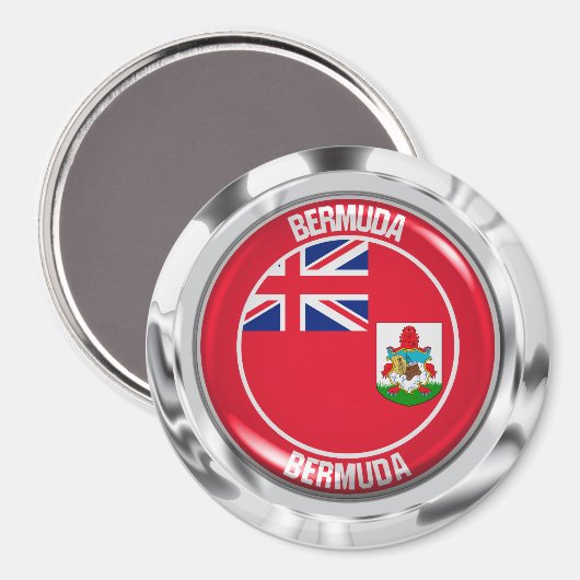 Bermuda Round Emblem Magneet (Voorkant / Achterkant)