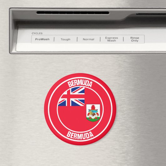 Bermuda Round Emblem Magneet (Insitu (Vaatwasser))