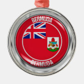 Bermuda Round Emblem Metalen Ornament (Voorkant)