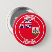 Bermuda Round Emblem Ronde Button 7,6 Cm (Voorkant /achterkant)