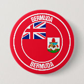 Bermuda Round Emblem Ronde Button 7,6 Cm (Voorkant)