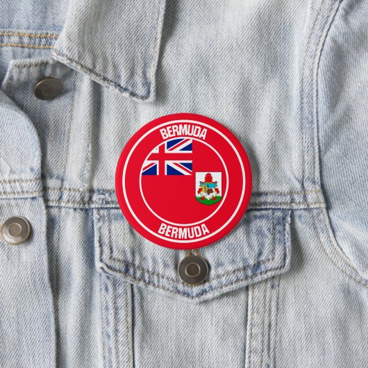 Bermuda Round Emblem Ronde Button 7,6 Cm (In situ)
