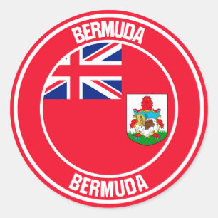 Bermuda Round Emblem Ronde Sticker