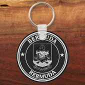 Bermuda Round Emblem Sleutelhanger (Voorkant)