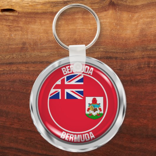 Bermuda Round Emblem Sleutelhanger (Voorkant)