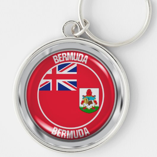 Bermuda Round Emblem Sleutelhanger (Voorkant)