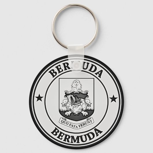 Bermuda Round Emblem Sleutelhanger (Voorkant)