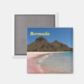 Bermuda roze stranden magneet (Voorkant / Achterkant)
