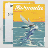 Bermuda Sailing vintage-poster Kaart (Voorkant / Achterkant)