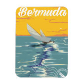 Bermuda Sailing vintage-poster Magneet (Verticaal)