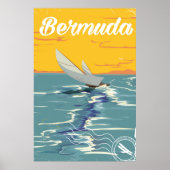 Bermuda Sailing vintage-poster Poster (Voorkant)