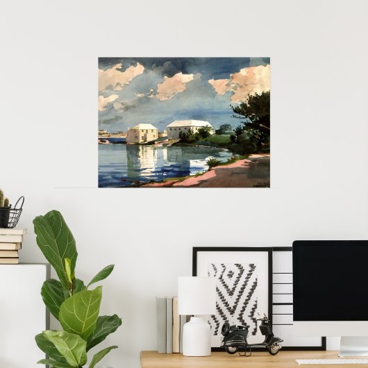 Bermuda, Salt Kettle artwork, Poster (Thuiskantoor)