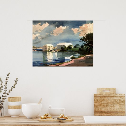 Bermuda, Salt Kettle artwork, Poster (Keuken)