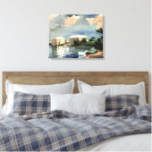 Bermuda, Salt Kettle, mooie kunst Canvas Afdruk (Insitu (Slaapkamer))