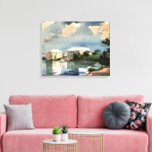 Bermuda, Salt Kettle, mooie kunst Canvas Afdruk (Insitu (Woonkamer))
