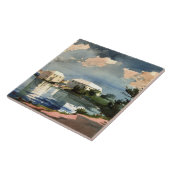 Bermuda, schilderij van Salt Kettle; Tegeltje (Zijkant)