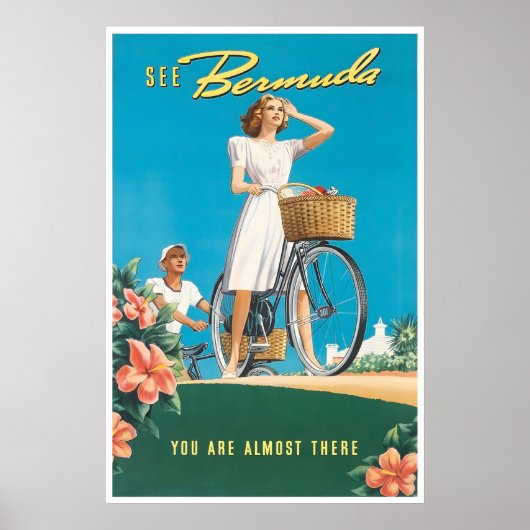 Bermuda-schilderij vintage reisposter kunstprint poster (Voorkant)