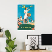 Bermuda-schilderij vintage reisposter kunstprint poster (Thuiskantoor)