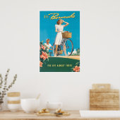 Bermuda-schilderij vintage reisposter kunstprint poster (Keuken)