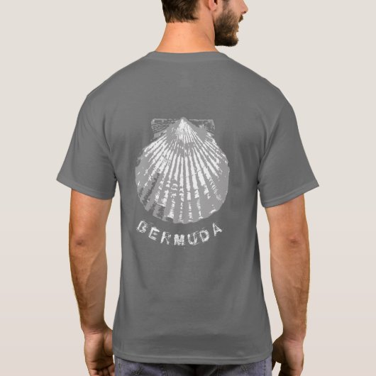Bermuda seashell in nood t-shirt (Achterkant)