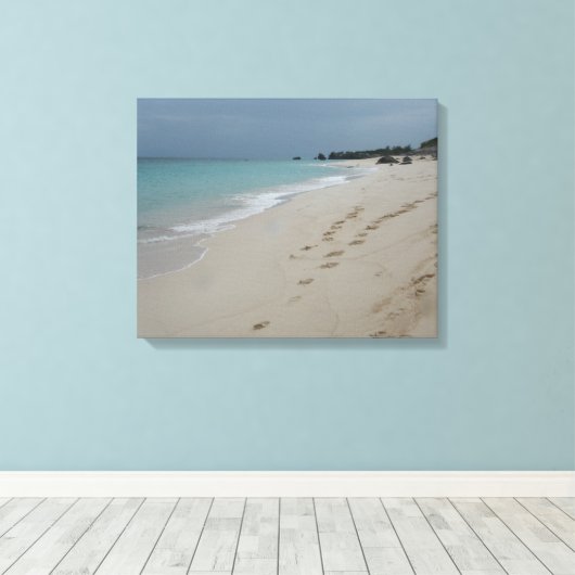 Bermuda strand canvas afdruk (Insitu (Houten vloer))