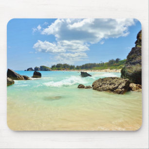 Bermuda strand, kustfoto kunst, zeegezicht, muismat