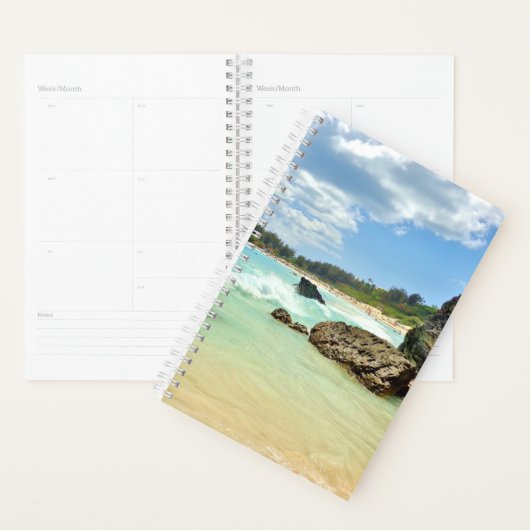 Bermuda strandplanner, natuur fotonotebook planner (Display)